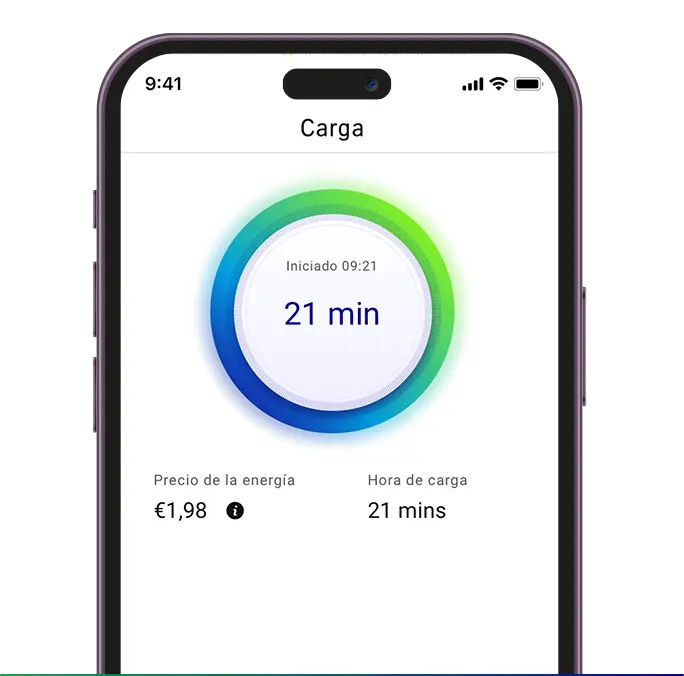 Ecrã de tempo de carregamento (21 minutos)